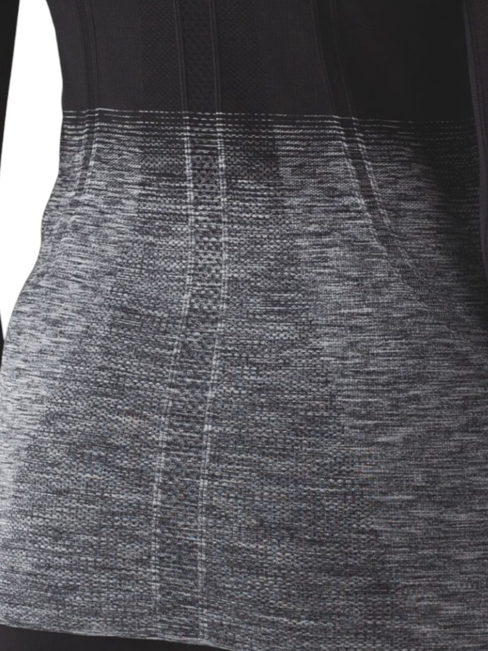 Lululemon Swiftly Tech Long Sleeve Crew Top black/Grey Ombre size 10 - Picture 3 of 8